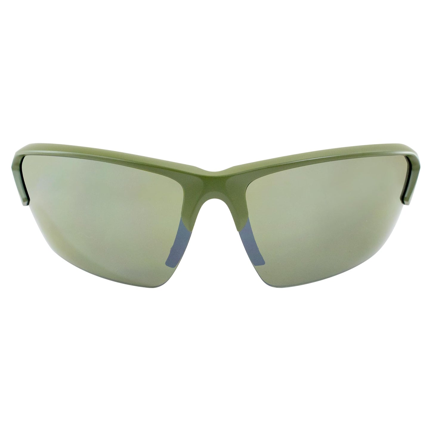 Epoch Eyewear Midway Motorcycle Riding Sunglasses Army Green Polycarbonate Frame with High Clarity Green Lenses
