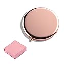 WOOYALIN Magnifying Compact Double-Sided 1X/2X Round Pocket Handheld Travel Makeup Portable Pocket Mirror Rose Glod