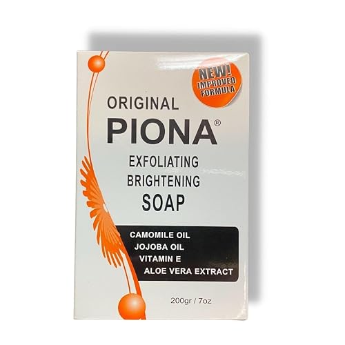 Piona Exfoliating & Brigtening Soap 7oz - Camomile Oil - Jojoba Oil - Vitamin E - Aloe Very Extra - By Cherrybargains