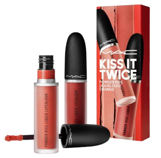 MAC Kiss It Twice Powder Kiss Liquid Duo: Orange Beauty & Personal Care MAC