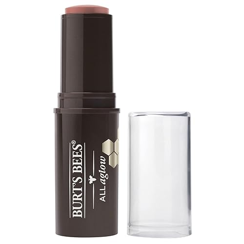 Burts Bees 100% Natural All Aglow Lip & Cheek Stick, Peach Pond - 1 Tube