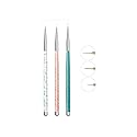 Sinen 3pcs Nail Art Liner Brushes UV Gel Painting Acrylic Nail Design Nylon Brush, Nail Dotting Drawing Pen Size (5/8/11mm)