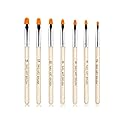 Aoshang 7Pcs Uv Gel Nail Brush, Poly Extension Gel Brush, Nail Art Tips Builder Painting Pen Set(No.2/4/6/8/10/12/14)