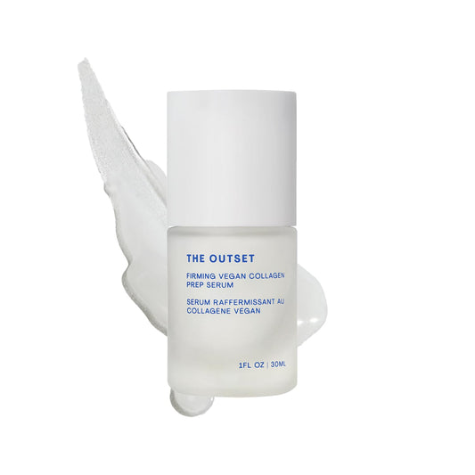 The Outset Firming Vegan Collagen Prep Serum - Gentle, Fragrance Free Multi-Benefit Serum - Hydrating, Brightening, Plumping and Anti-Aging - Clean