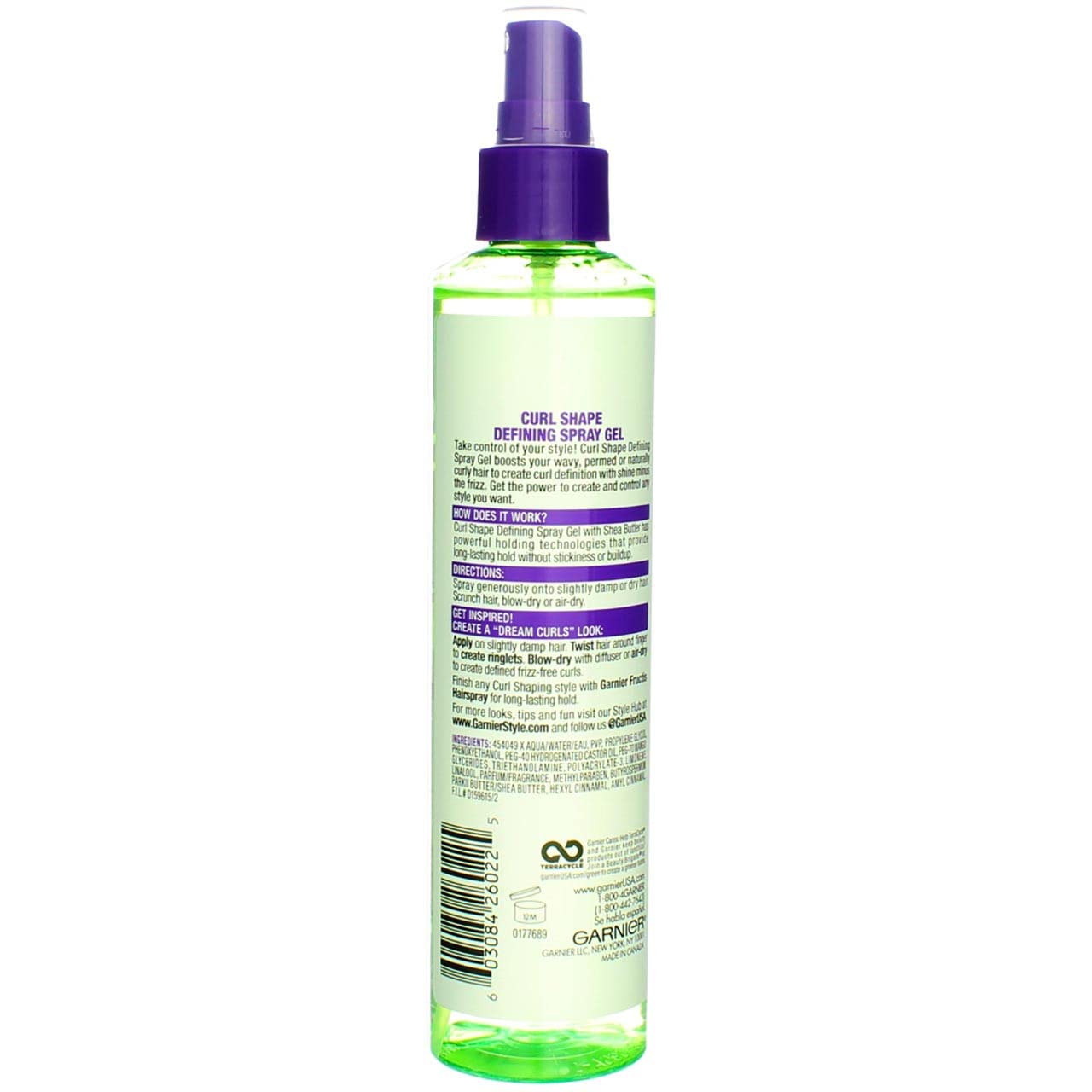 Garnier Fructis Style Curl Shaping Spray Gel Strong 8.50 oz (Pack of 3)