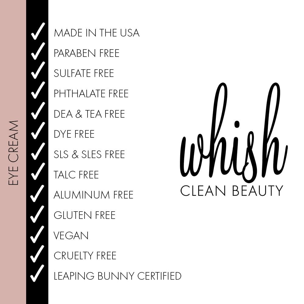 Whish Repairing Eye Cream - Reduces Puffiness & Appearance of Fine Lines, Reduces the Appearance of Bags & Dark Circles, Has Gentle All Natural