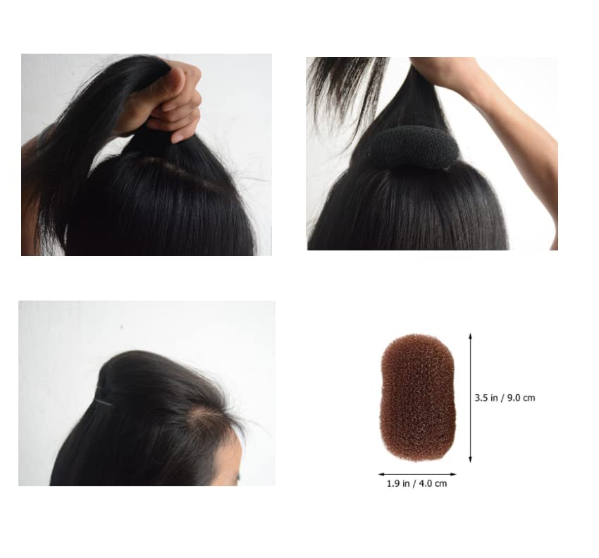 Duehut Hair Clip Inserts, 2PCS Charming Hair Style Tool Hair Pads Hair Clip, Bump It Up Volume Inserts for Women Lady Girls (Black and Brown)