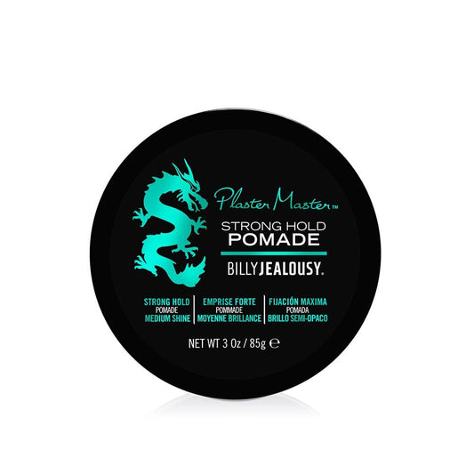 Billy Jealousy Plaster Master Water-Soluble Hair Pomade for Men, All Day Strong Hold with Medium Shine, Won't Flake & Safe for Color-Treated Hair, 3