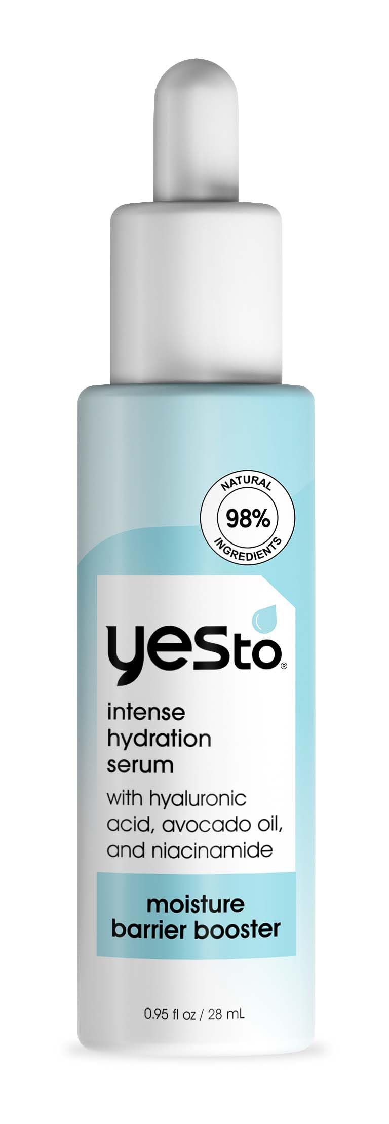 Yes To Intense Hydration Serum, Locks In Moisture and Helps Support Skin's Barrier Against Environmental Damage, Hyaluronic Acid, Avocado Oil