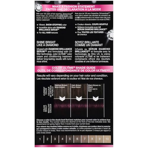 Schwarzkopf Color Ultime Hair Color 3.3 Amethyst Black – Permanent Black Hair Dye with Vivid Intensity & Fade-Resistant Shine up to 10 Weeks