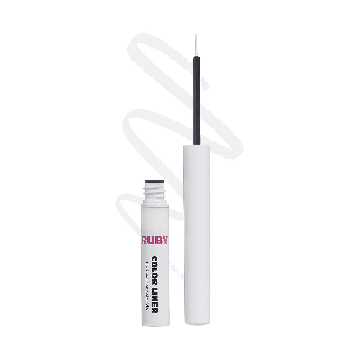 Ruby Kisses Color Liquid Eyeliner Water Resistant Long Lasting Eyeliner 3 ml (0.10 fl.oz.) (White)