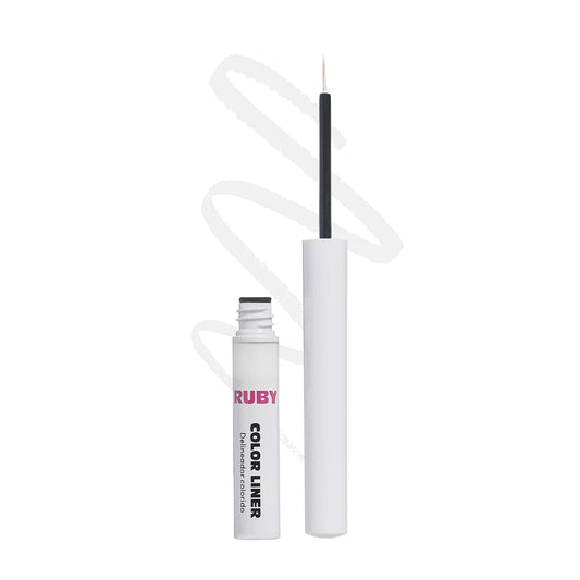 Ruby Kisses Color Liquid Eyeliner Water Resistant Long Lasting Eyeliner 3 ml (0.10 fl.oz.) (White)
