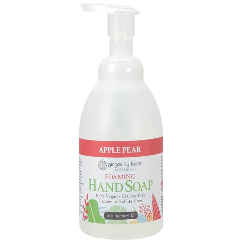 Ginger Lily Farms Botanicals All-Purpose Foaming Hand Soap Refill, 100% Vegan & Cruelty-Free, Apple Pear Scent, 20 Fl Oz (Pack of 1)