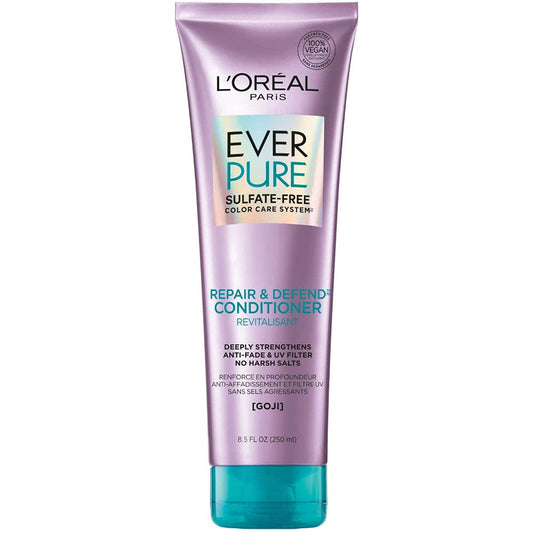 L'Oreal Paris EverPure Repair and Defend Sulfate Free Conditioner for Color-Treated Hair, Strengthens and Repairs Damaged Hair, with Goji, 8.5 Fl; Oz