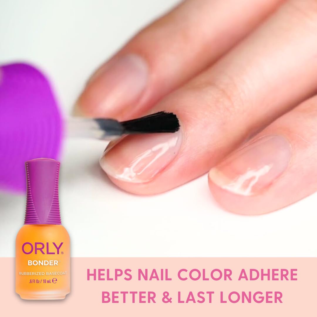 Orly Bonder | Nail Polish Base Coat | Rubberized Basecoat for Long-Lasting Manicures & Pedicures | Non-Toxic | 0.6 fl oz Beauty & Personal Care Orly