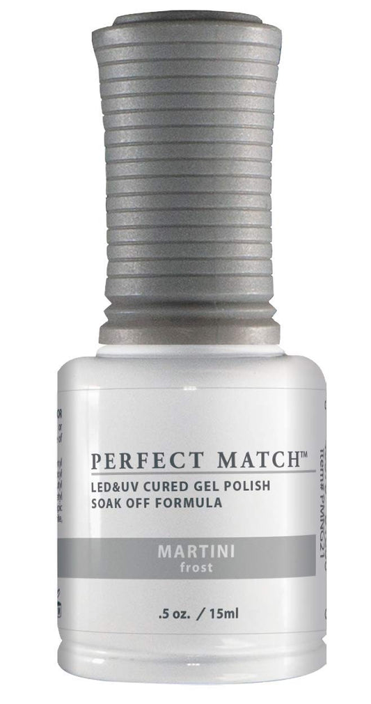 LeChat - Perfect Match Gel Polish - Martini - Misty Silver with Frost Finish - (0.5 Ounce) - Easy Application - Soak Off Formula Beauty & Personal Care LECHAT