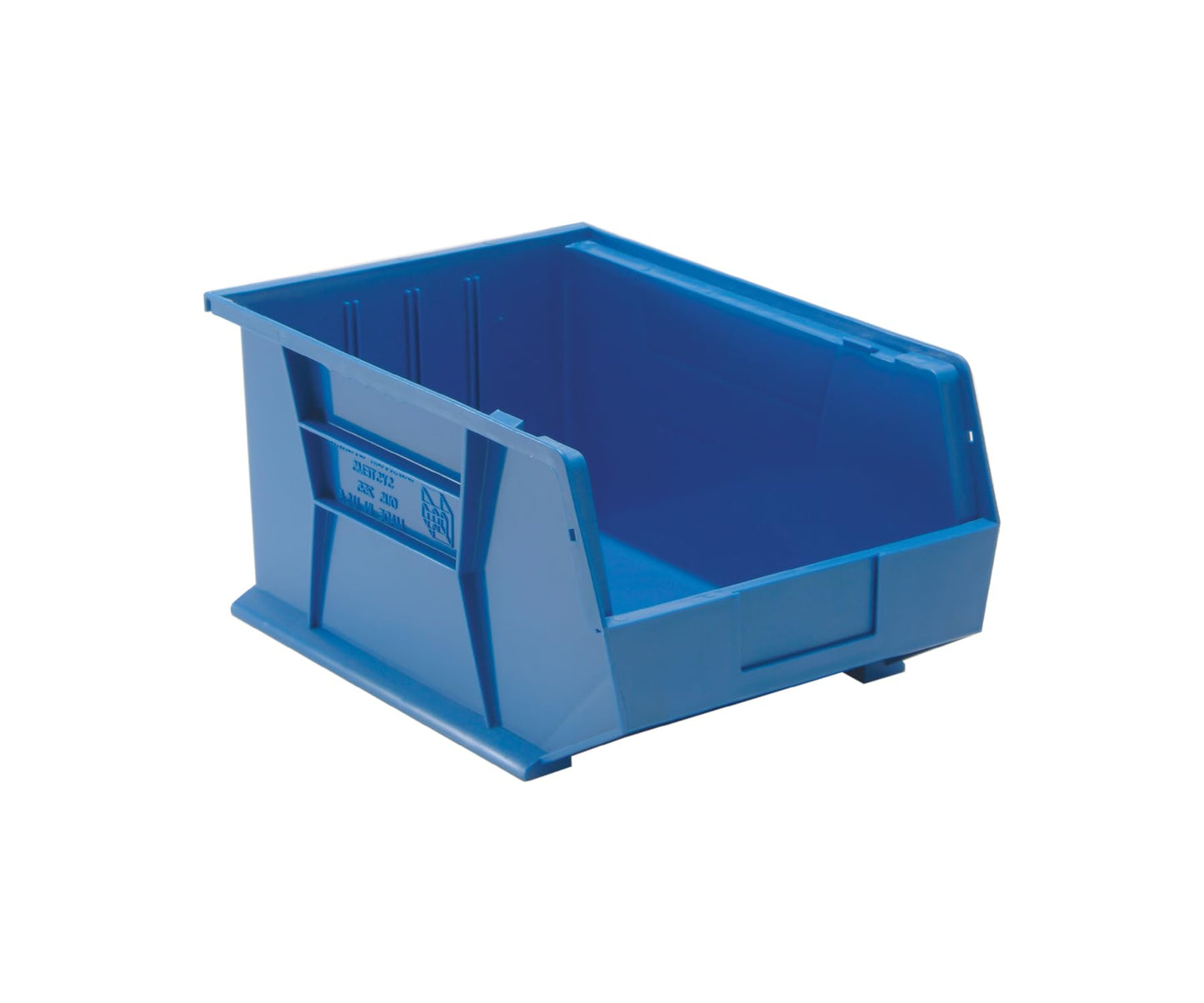 Quantum QUS255BL Ultra Stack and Hang Bin, 16" Length x 11" Width x 8" Height, Blue, Pack of 4