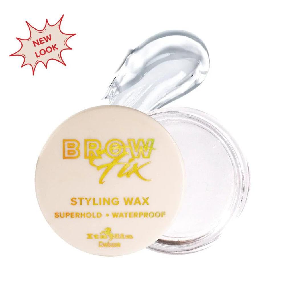 Italia Deluxe 1 x Brow Lift Fix Styling Wax Clear Eyebrow Shaping Wax Superhold Waterproof & Carrying Bag