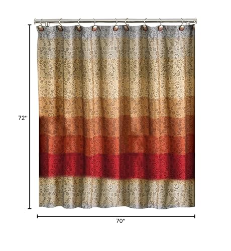 Popular Bath 13pc Sinatra Bathroom Shower Curtain