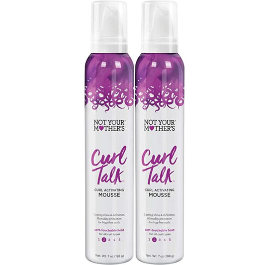 Not Your Mothers Curl Talk Curl Activating Mousse 7 Ounce (2 Pack)