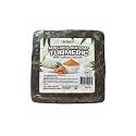 Aleheri's African Black Soap Turmeric 16 oz - 100% All Natural, Raw Ingredients, From Ghana. For All Skin Types, Helps Rejuvenate, Aids Against Dark