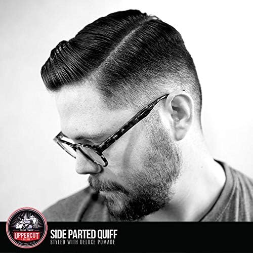 UPPERCUT DELUXE Barbers Collection Deluxe Pomade, 10.5 oz / 300g - Strong Hold, High Shine Hair Pomade - Water-Based, Easy Washout - Classic Barber