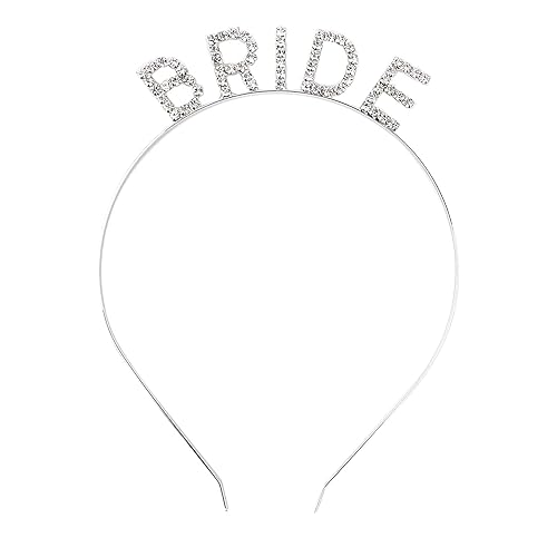 Bride Headband Rhinestone Bride Headband Bachelorette Party Headband Sparkling Crystal Bride Crown Bride Tiara Headpiece Hair Accessories for Bridal
