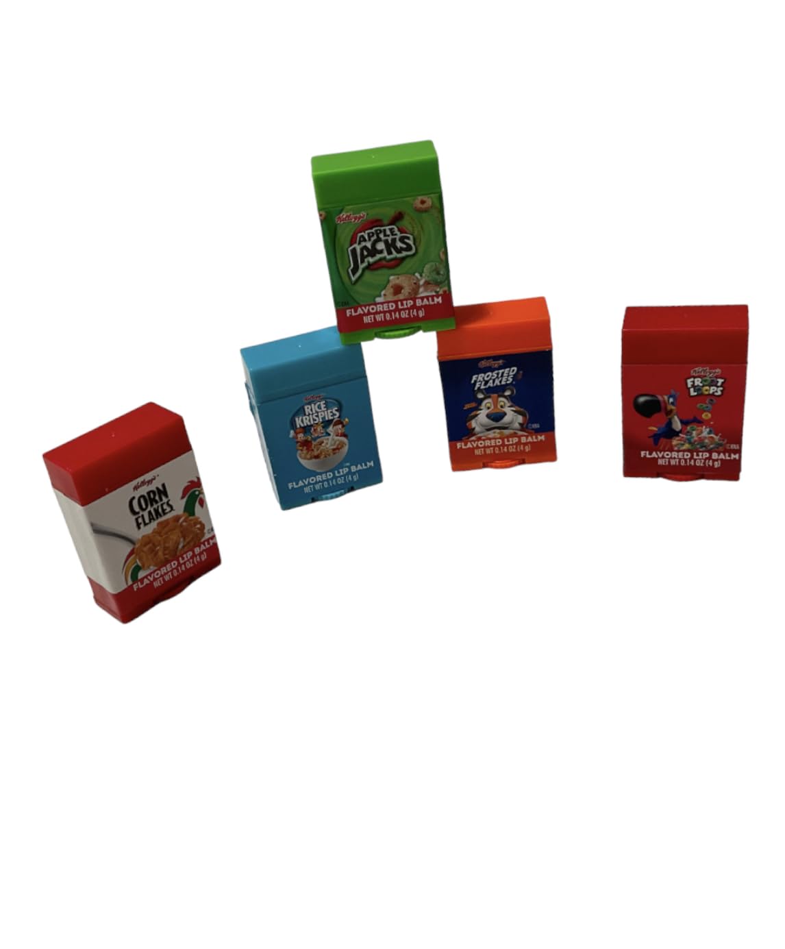 Taste Beauty 5-Piece Kelloggs Cereal Flavored Lip Balm Vending Machine Set, Cute Cereal Box Shaped Balms, Includes Corn Flakes, Rice Krispies, Frosted