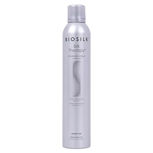BioSilk Silk Therapy Finishing Spray Firm Hold, Strong-Hold Hairspray for Long-Lasting Styles, Adds Brilliant Shine & Keeps Hair Touchable