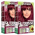 Garnier Nutrisse Ultra Color Hair Color, Permanent Hair Dye for Up to 8 Weeks of Bold, Vibrant, Fade-Resistant Results, Vegan & Cruelty-Free, RP1 Dark
