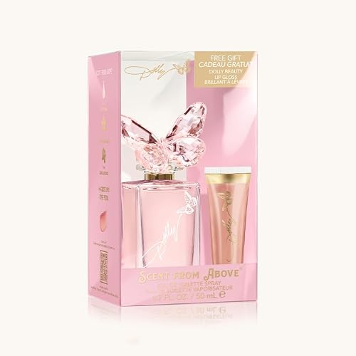 Dolly Parton Scent from Above Perfume and Lip Gloss - Eau de Toilette Spray for Women - Floral, Fruity, Casual & Feminine Perfume with Notes of