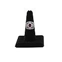 Novel Box Black Velvet Jewelry Ring Finger Display Stand 2.12x2.12x2.37 Inches with Square Base - Ring Holder Organizer Stand for Selling or Personal…