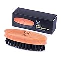 ZEUS Pocket Beard & Mustache Brush for Men, Travel Size Grooming Tool with Firm & Stiff Boar Hair Bristles for Beard Styling & Detangling (Made