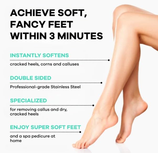 Dermasuri - Callus Remover Foot Scrub - Exfoliating Feet Spray-on Formula and Reusable Deluxe Sole File - Dead Skin Remover, Callus Rasp Scrubber