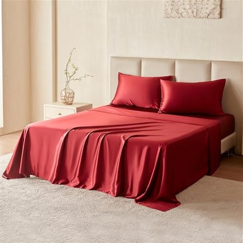Mulberry Park Silks - 22 Momme 100% Mulberry Silk Sheets - Queen Size Bed Set - 16" Pocket - Luxurious Bed Sheets & Pillowcases, Skin-Friendly &