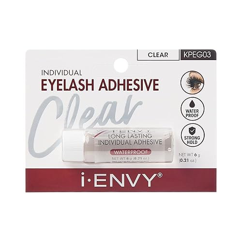 i-Envy Semi-Permanent Lash Glue Adhesive for Individual Cluster Lashes & Lash Extension, Waterproof Strong Hold, Long-Lasting Up to 2 Weeks