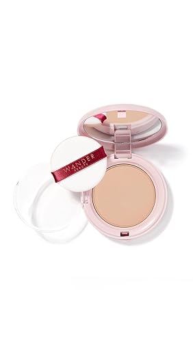 Wander Beauty Women's Wanderlust Powder Foundation, Light Medium - Warm Undertones, 0.3 Ounce