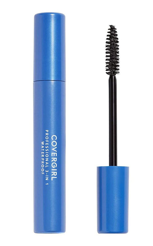 COVERGIRL, Professional 3-in-1 Waterproof Mascara, Very Black 225, (Packaging May Vary) Long Lasting Waterproof Mascara, 1 Count