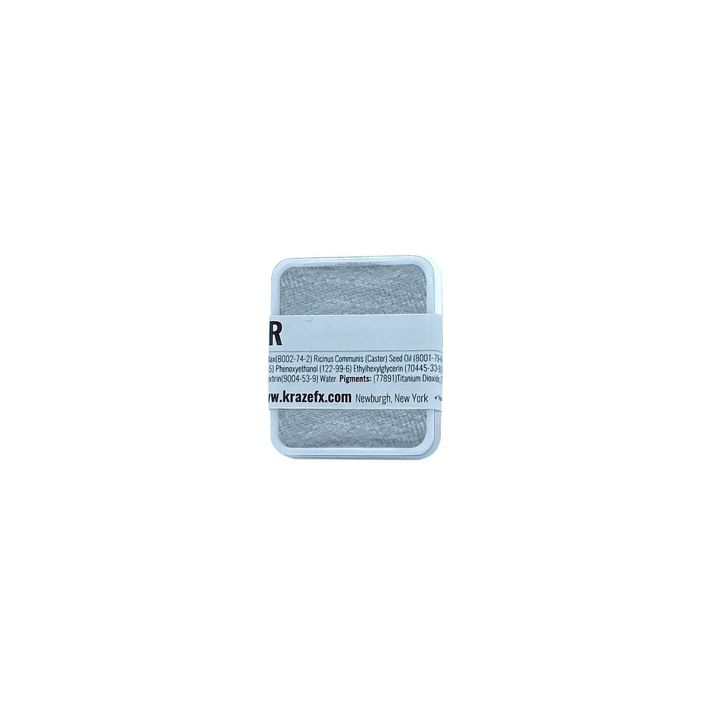 Kraze FX Face Paint Palette Refill - Silver Face Paint (6 gm) - Hypoallergenic Non-Toxic Water Activated Professional Halloween Face & Body Painting