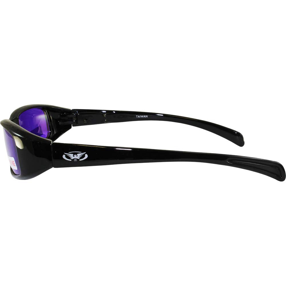 Global Vision New Attitude - Stylish Sunglasses - Purple Lenses Black Frame