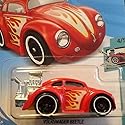 Hot Wheels RED TOONED Series Volkswagen Beetle with Side Flames