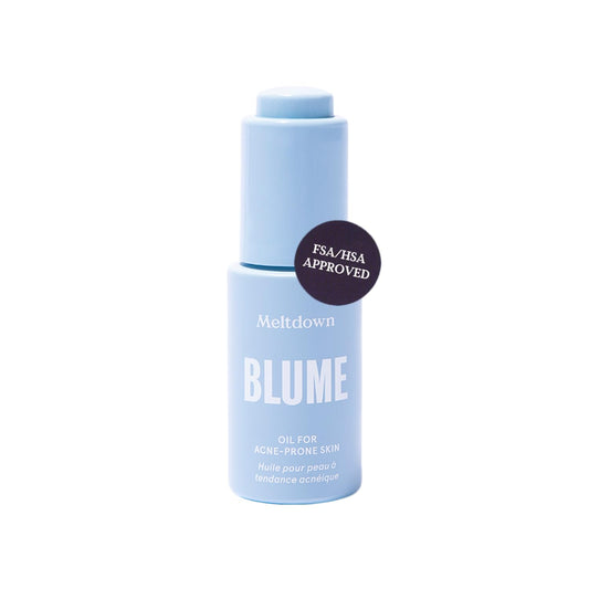 Blume Meltdown Face Oil for Women & Men - Non-Comedogenic Acne Serum with Rosehip Oil, Blue Tansy & Black Cumin Seed - Helps Reduce Redness, Smooth