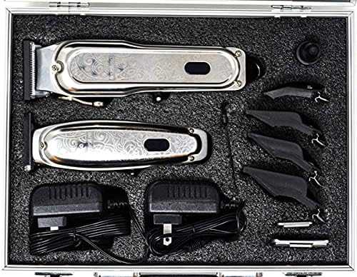 XPERSIS PRO Cordless Hair Clipper + Hair Trimmer for Mens and Barbers +Shaver with Sharp Blades, Cord/Cordless Electric Razor for Mens Silver & Blue Beauty and Personal Care XPERSIS
