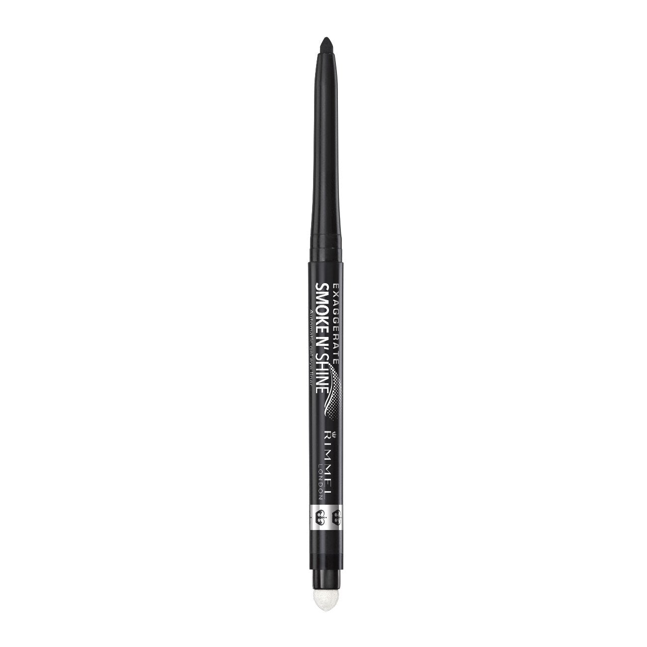 Rimmel London Exaggerate Smoke n' Shine Eye Definer Eyeliner, Long-Wearing, Gel Formula, Flake-Free, 001, Little Black Smokey, 0.01oz