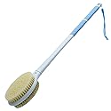 Shower Brush with Soft and Stiff Bristles, 20.5" Extended Long Handle Back Scrubber Dual-Side Bath Brush Body Exfoliator for Wet or Dry Brushing