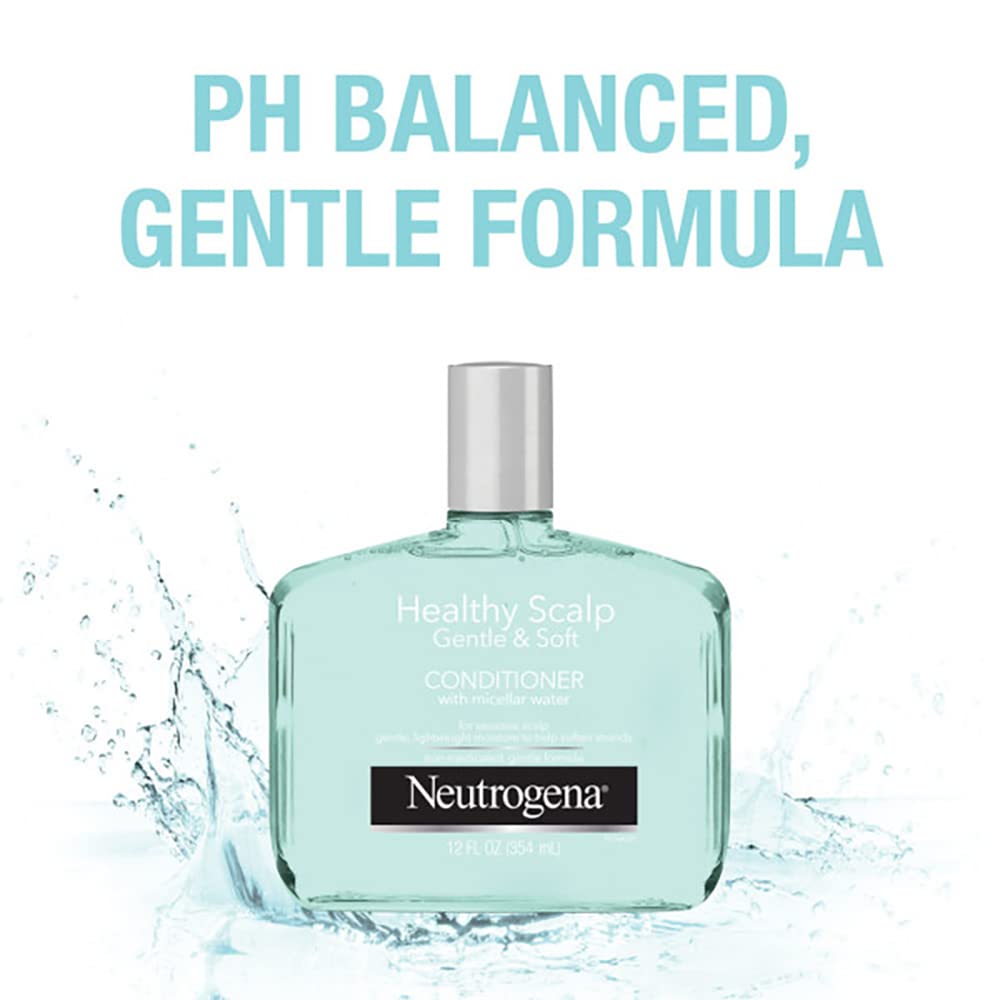 Neutrogena Gentle & Soft Healthy Scalp Conditioner for Sensitive Scalp & Lightweight Moisture, with Micellar Water, pH-Balanced, Paraben