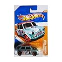 2011 Hot Wheels MORRIS MINI cooper TRACK STARS 10 of 15, #75 light blue w red hubs