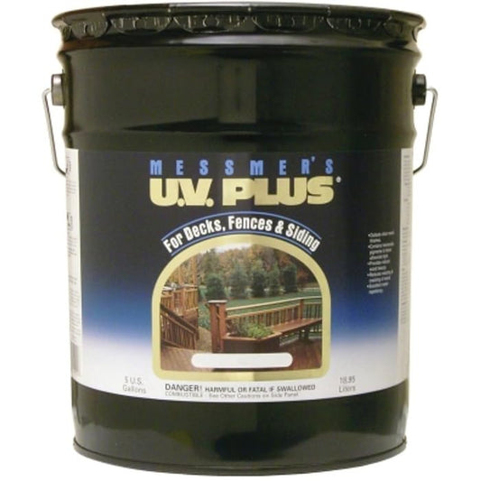 5 Gal Messmer's CMS-612-5 Lakeside Brown U.V. Plus Oil Based Penetrating Wood Finish, 250 VOC