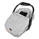 JJ Cole Winter Baby Car Seat Cover - Winter Car Seat Cover for Baby Seat or Stroller - Infant Car Seat Covers with Warm Sherpa Lining - Cuddly Gray