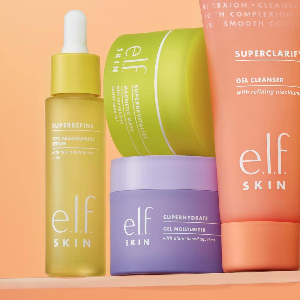 e.l.f. SKIN SuperRevitalize Magnetic Mask, Removes Surface Impurities, Smooths & Revitalizes Skin, Includes Wand For Applying